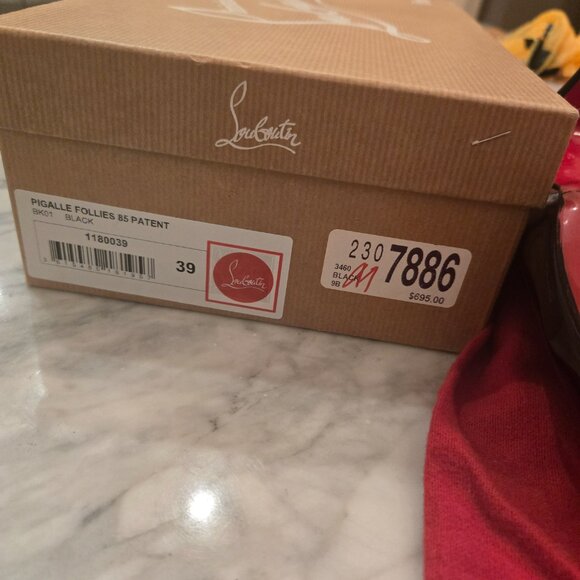 Christian Louboutin Pigalle Follies 85 Patent Black 39 - Picture 6 of 6